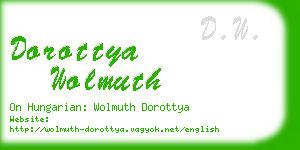 dorottya wolmuth business card